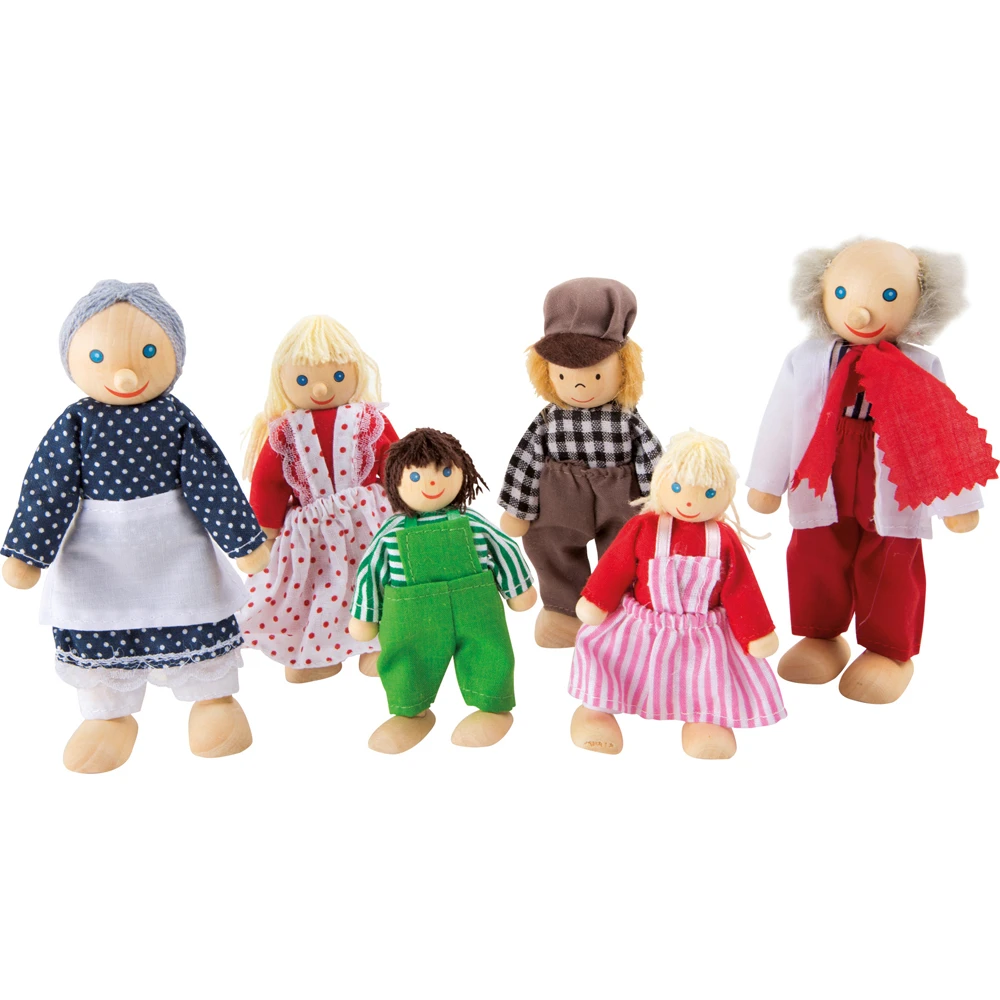 Familia de Molineros, Muñequitos de Madera Articulados. Muñecos para casas  de muñecas. Miniaturas para casas de muñecas|Casas de muñecas| - AliExpress
