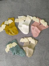 Socks Angel-Wing Knee Toddler Newborn-Baby Baby-Girl Infant Cotton Cartoon Boy