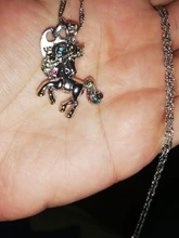 Colgante con forma de corazón de unicornio y diamantes de imitación para mujer, collar de Animal de poni, regalo de joyería