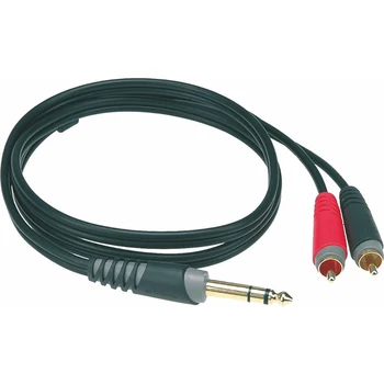 

Ay3-0100 Jack switch cable 6,35mm 3p-2хrca, 1 m, Klotz