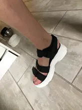 TUINANLE-Sandalias de gladiador con plataforma para Mujer, zapatos de verano a la moda, gruesas, para playa, de tela vaquera, cómodas, 2021