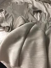 Pullover Skirt Beige-Suit Pleated LANMREM Green Long-Sleeved Round-Neck Casual Top Fashion