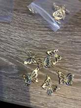 Dijes de mariposa de 14x19mm, 10 Uds., insectos para fabricación de joyas, pendientes, colgante, collar y pulsera, dijes