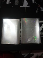 Película de tarjeta parpadeante láser de vidrio de Gema rota, funda holográfica para tarjeta de foto, Idol, Tarot, YGO Ultra, Protector de tarjeta, 100 Uds.