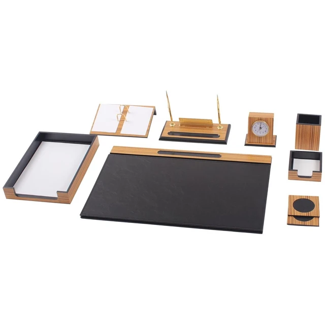 Luxury Wooden Desk Set 11 Pieces Desk Organizer Office Accessories Office  Organizer Desk Pad Pen Case