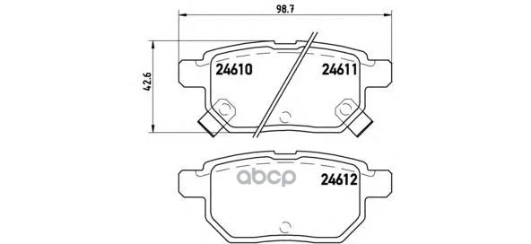 Комплект Тормозных Колодок Задних Brembo P83083 Brembo арт. P83083