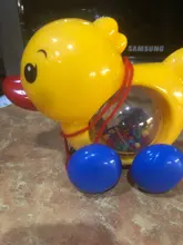 Baby Rattles Pull rope Duck Animals Hand Jingle Shaking Bell Car Rattles Toys Music Handbell