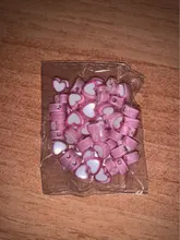 Heart Acrylic Bead Bracelet-Accessories Jewelry-Making DIY Pink-Color Loose Love 