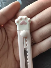 MINKYS-Mini cuchillo de bolsillo con Gato Kawaii, utensilio de utilidad artística, caja Express, cortador de papel, hoja rellenable para envolver, papelería