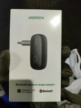 Ugreen-Receptor Bluetooth aptX 5,0 LL, adaptador inalámbrico de Audio con clavija AUX de 3,5mm para auriculares, PC y coche, micrófono 3,5, Receptor Bluetooth 5,0