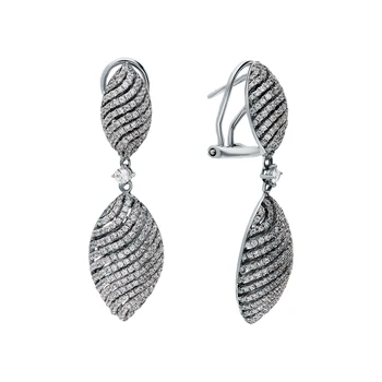 

Silver earrings with cubic zirconium sunlight sample 925