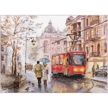 

3-29 set for embroidery Alice 'October in the city '23*17 cm