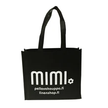 500 шт./лот 30Hx40x10cm переработанная Многоразовая PP Нетканая хозяйственная сумка с логотипом магазина вашей компании