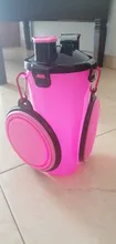 Botella de agua portátil 2 en 1 para mascotas, contenedor de comida plegable de silicona, tazón para mascotas, tazón de viaje al aire libre, alimentador para perros y gatos