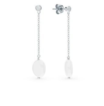 

Silver earrings with ceramics and cubic zirconia sunlight sample 925