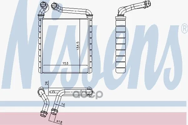 Радиатор Отопителя Vw Passat 1.4-3.6 05- Nissens 73979 Nissens арт. 73979