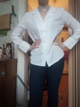 Womens Tops Blouses Office-Shirt Blusas Long-Sleeve White Solid Chiffon A405 De And Mujer