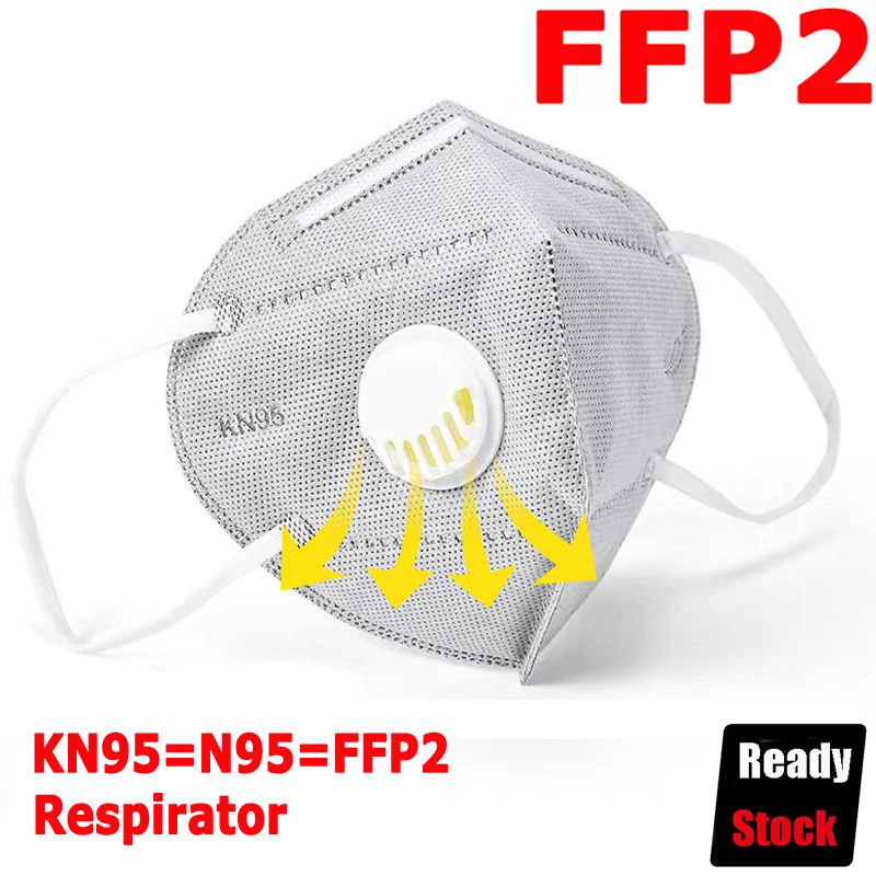 

FFP3 Mask Respirator FFP2 Face Mask With Breathing Valve N95 Kn95 Protective Mask Cover Anti Dust Masks Reusable Masks In stock