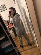 Hirigin-Conjuntos de moda de Invierno para mujer, chándal Sudadera con capucha y pantalones de chándal, conjunto deportivo informal, 2 piezas, 2020