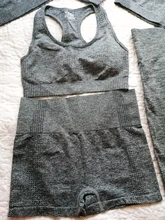 Conjunto de Yoga sin costuras para mujer, ropa deportiva de entrenamiento, gimnasio, Top corto de manga larga, Leggings de cintura alta, trajes cortos, 2/3/5 Uds.