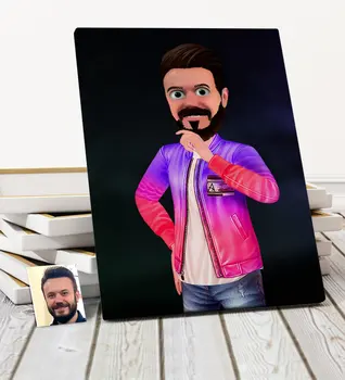 

Personalized Men 'S Animation Caricature Of Canvas table 30x50cm -36