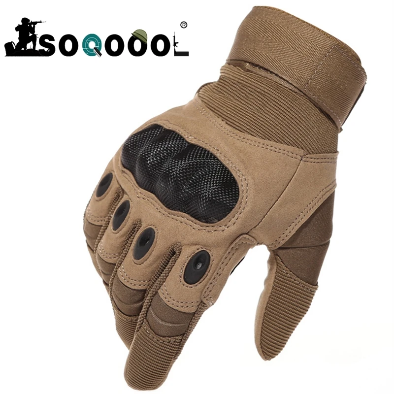 

Army Gear Tactical Gloves Men Full Finger SWAT Combat Military Gloves Militar Carbon Shell Anti-skid Airsoft Paintball Gloves