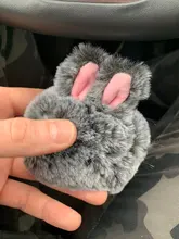 Ear-Fur-Case Capa Carabiner Plush-Cover Apple Airpods Rabbit Soft Wireless for 1-2/Wireless/Charging-fluffy-box