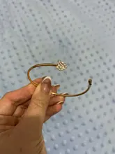 Pulsera ajustable con doble lazo de corazón para Mujer, brazalete con apertura de cristal, joyería, 7g, 2020