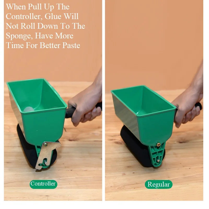 Plastic Handheld Glue Trough Sponge Roller Applicator With Stand Manual Gluer 3" 6" Woodwoking