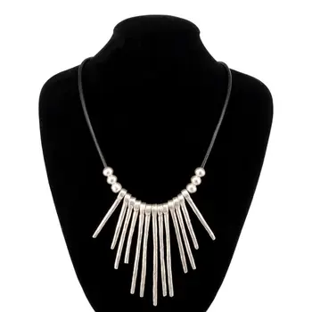

Necklace female icicle 55263 (silver, adjustable clasp, Zamak)