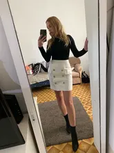 Skirt Lion-Buttons Metal Designer Embellished Career High-Street Women's Newest