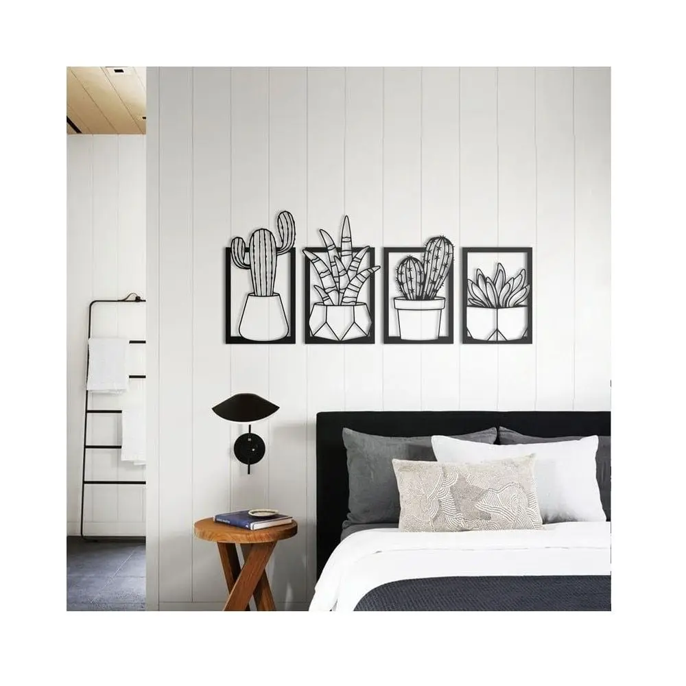 

İkonika Cactus Ikonika By Contemporary Metal Wall Art Black Matte Finish Fun Design Stunning Modern Designed Wonderful Decoration