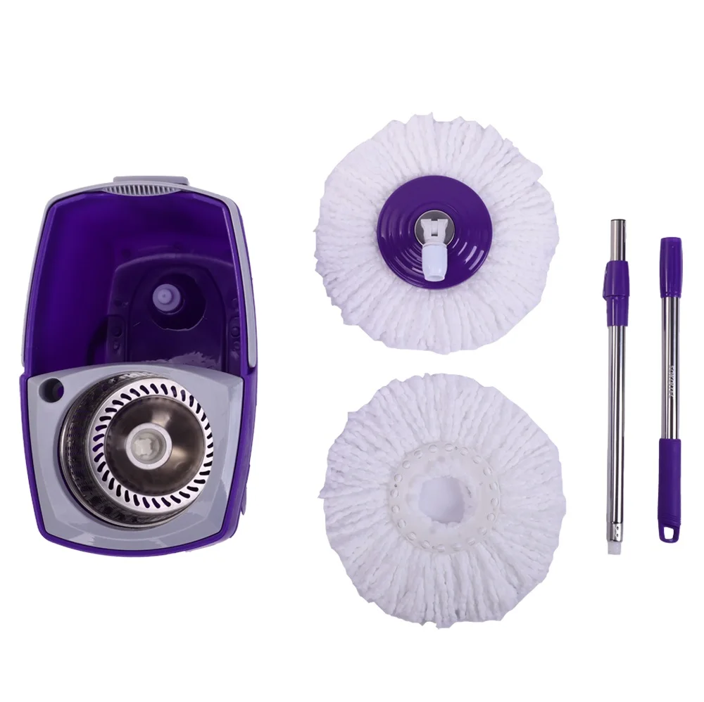 SOKOLTEC Mop Bucket Hand Free Wringing Stainless Steel Mop Self Wet And Cleaning System Dry Cleaning Microfiber Wheel Mop Nozzle