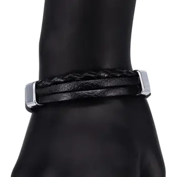 

Leather bracelet otokodesign 55978 (black, magnetic lock, genuine leather)