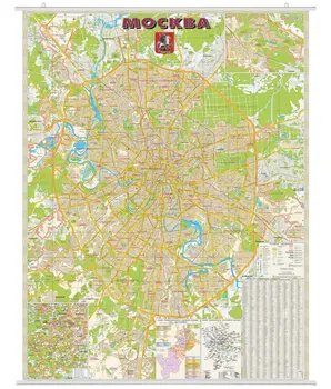

Administrative map of Moscow on the rails in Tubus 1:40 T