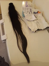 DJSbeauty-pelo indio recto sin procesar, pelo de visón ondulado 11A de Color Natural, virgen, chica joven