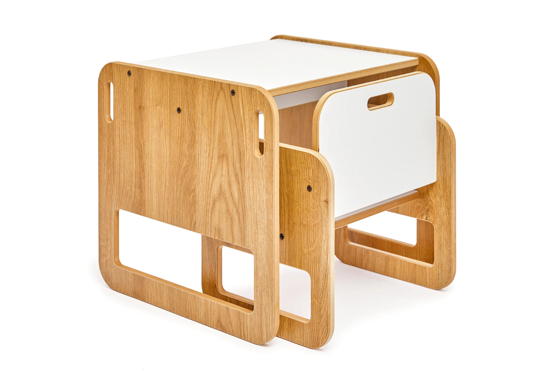 US $119.99 02 Age Montessori Table and Chair Set Wooden Kids Play Table Toddler Activity Desk Children Furniture Cube Chair for Girls Boys