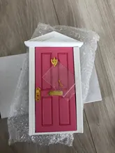 1:12 Scale Dollhouse Miniature Wood Fairy Door Knocker Doorplate Lock Key Decor 