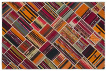 

Handmade Natural Vintage Patchwork Rug Area Rug 156x238 Cm-5'1''X7'10''