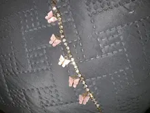 Tobillera de mariposa para mujer, cadena de tenis con diamantes de imitación, joyería para pie, tobillera de playa para verano