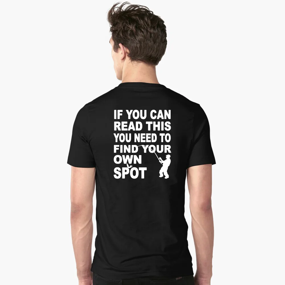 

Men's Funny T-Shirt Spring Summer Male's Short Sleeve Fashion Back Printing 100% Cotton Fishing Tee Shirts