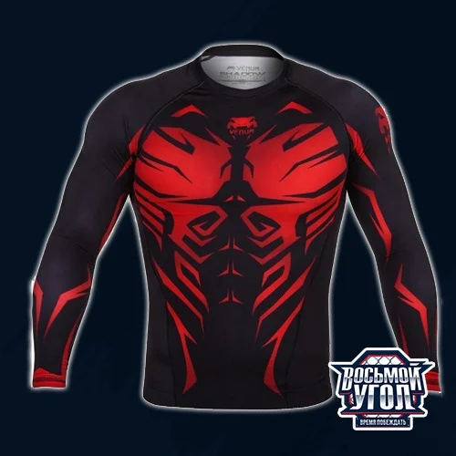 Рашгард VENUM SHADOW HUNTER RASH GUARD - BLACK/RED Happy New Year 2021 | Спорт и развлечения