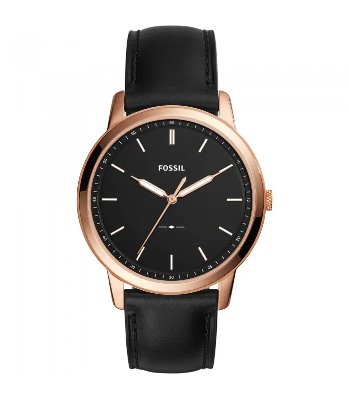 Часы FOSSIL минималистичные черные мужские часы ONLY TIME FS5376