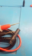 Cleqee P1502 2 uds multímetro sondas reemplazable agujas sonda Universal de prueba para multímetro Digital Cable de antena de Cable 1M