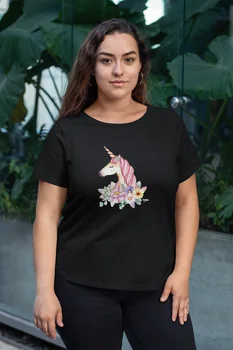 

Angemiel Born To Wear Be Arthem Black Women Cotton Large Size T-Shirt