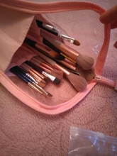 Bolsa de cosméticos con soporte para mujer, bolsa de maquillaje transparente con cremallera, organizador de viaje para brochas de maquillaje, 1 unidad