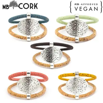

Cork jewelry cork bracelet for women Natural Cork handmade Original bracelet BR-233-MIX-5