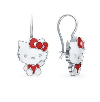 

Silver earrings with enamel sunlight sample 925