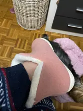 ASILETO-Zapatillas de casa de felpa para mujer, zapatos altos de interior, zapatillas planas de talla grande 45, para invierno