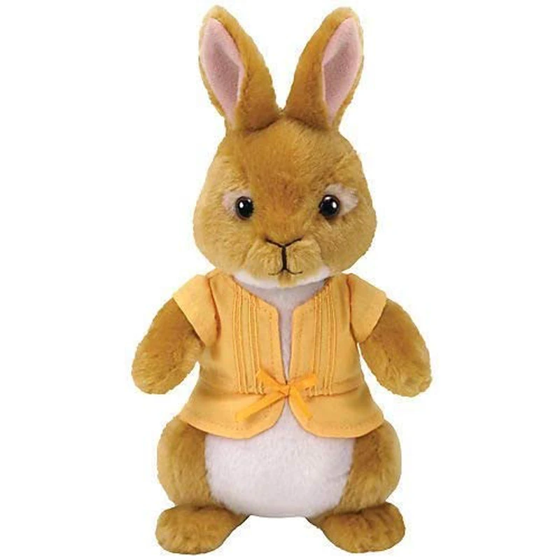 Ty Peter Bunny Плюшевые игрушки животных Кролик Кукла флопси, мопси, хлопковый хвост, mr. Tiggy Winkle& Jemima лужа утка - Цвет: Черный